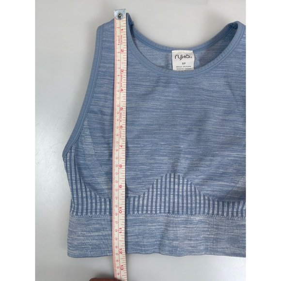 Ryka Sports Bra Cropped Tank Heathered Blue Women’s Size S - Picture 3 of 4